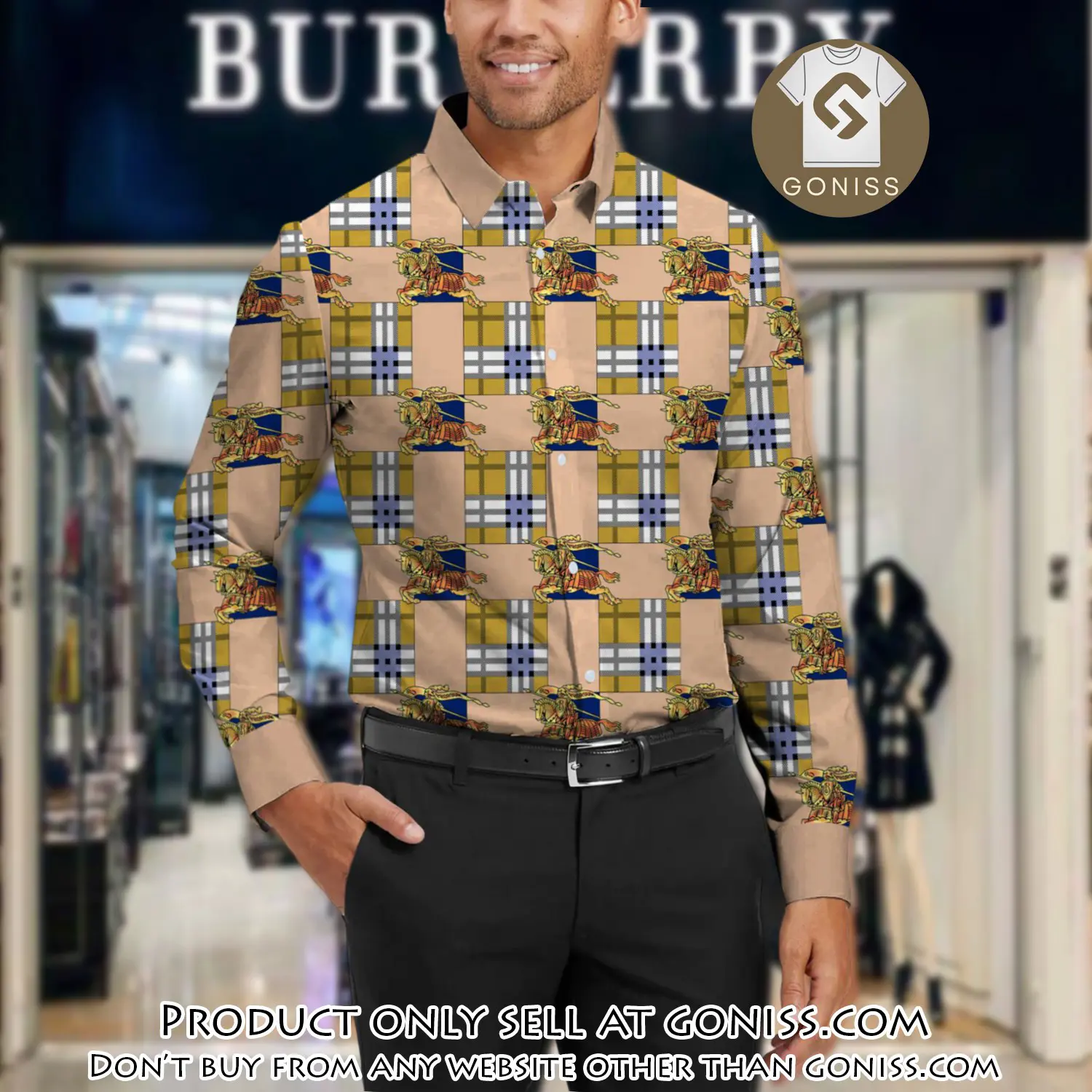 Burberry long sleeves button down shirt for elegant men lsb1012 gn1003785